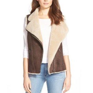 NEW Velvet Graham & Spencer. Faux Shearling Moto Vest (M)
